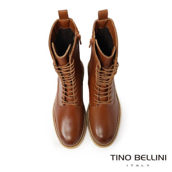 TINO BELLINI 貝里尼 歐洲進口 綁帶中筒軍靴FWMT005-9